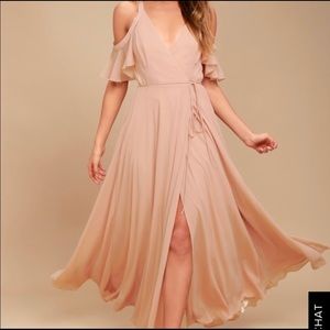 Lulus Cold Shoulder Blush Dress